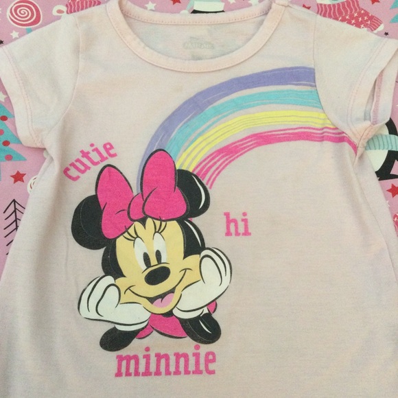 Girls Disney rainbow Minnie Mouse shirt. - Picture 5 of 8